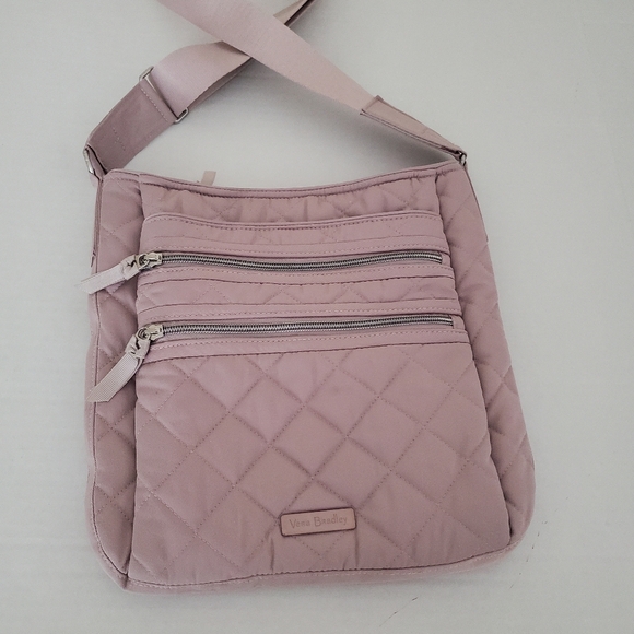 Vera Bradley Triple Zip Lavender Quilted Crossbody Hipster Bag - Picture 4 of 11